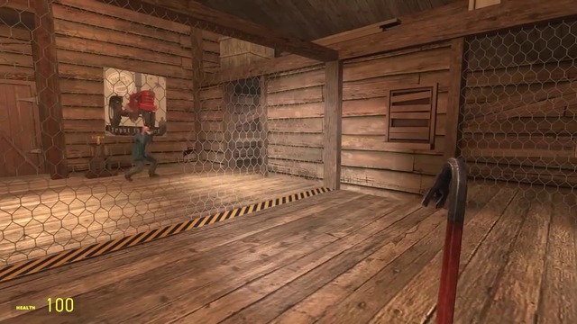 Беги от гигантской пилы в garry’s mod