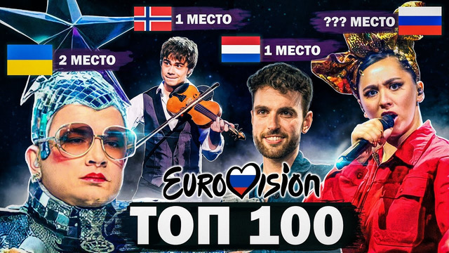 ТОП 100 песен ЕВРОВИДЕНИЯ по ПРОСМОТРАМ | 1959-2021 | Лучшие выступления и хиты | Eurovision
