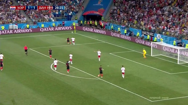 (HD) Хорватия – Дания | Чемпионат Мира 2018 | 1/8 финала