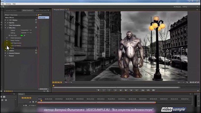 PremiereLes – 4. Кеинг и хромакей в Adobe Premiere Pro СС