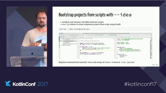 KotlinConf 2017 – kscript – Scripting Enhancements for Kotlin by Holger Brandl