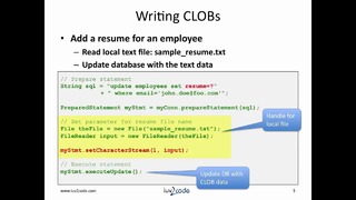 Java JDBC Tutorial Part 11 CLOB Reading and Writing CLOB with MySQL