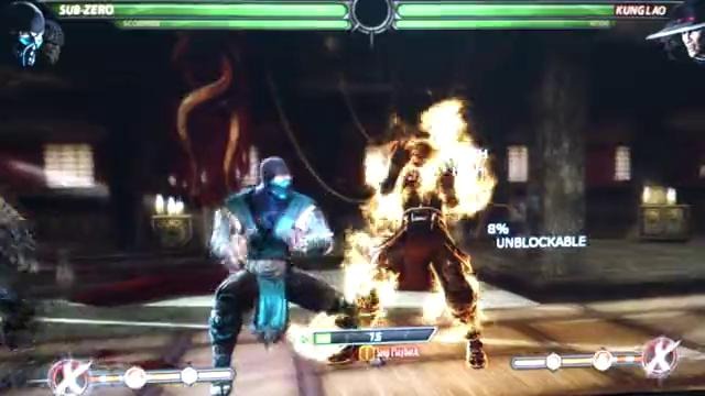 Sub-zero 7 hits combo 35% damage