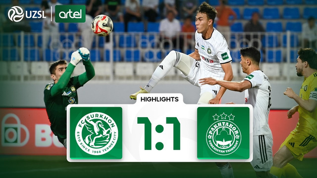 Superliga 11-tur. Surxon – Paxtakor bahsida kiritilgan gollar va xavfli vaziyatlar (Highlights)