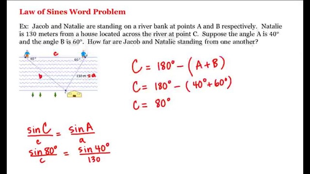 10 – 9 – Law of Sines Word Problem (3-20)