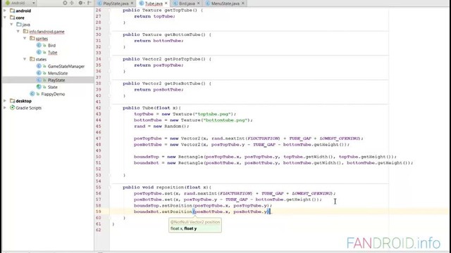 LibGDX – Урок 9. Flappy Bird- реализуем обнаружение столкновений птицы с трубами