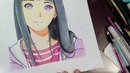 Speed Drawing – Hinata Hyuga – Step By Step (Tutorial)
