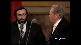 Luciano Pavarotti and father – 2001 umid