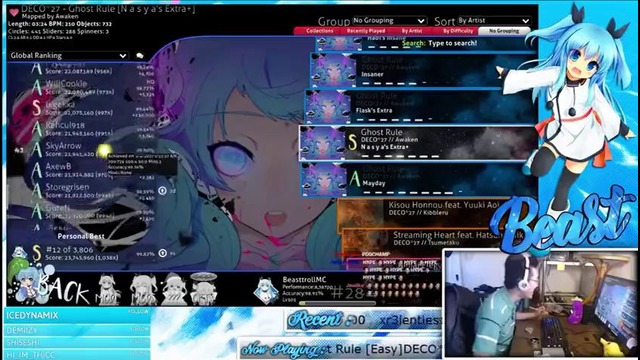 Osu! – Livestream Highlights #11 (Cookiezi Blue Zenith 727PP CHOKE!, and MORE!)