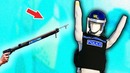 Что если гарпуном выстрелить в бронежилет полицейского