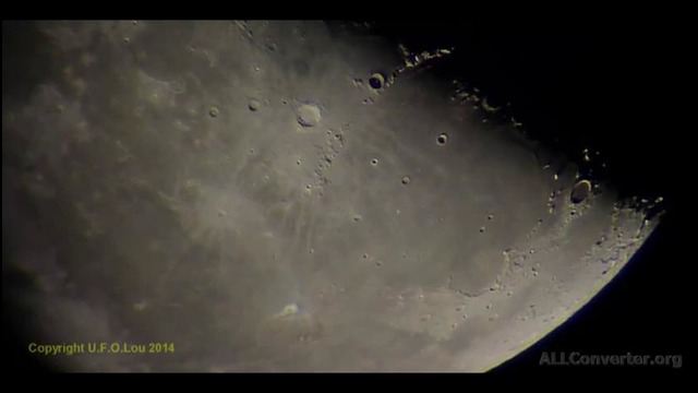 Съемка НЛО пролетевшего мимо Луны 2014