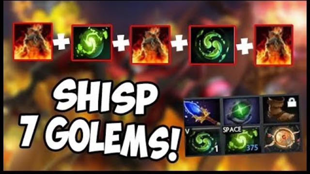 Шисп кидает големов на мейне – Warlock Gameplay – Shisp Dota 2