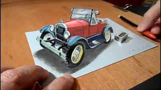 3D иллюстрация Машины (Ford Model)