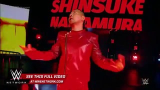 Nakamura makes his entrance for his bout with Austin Aries- NXT