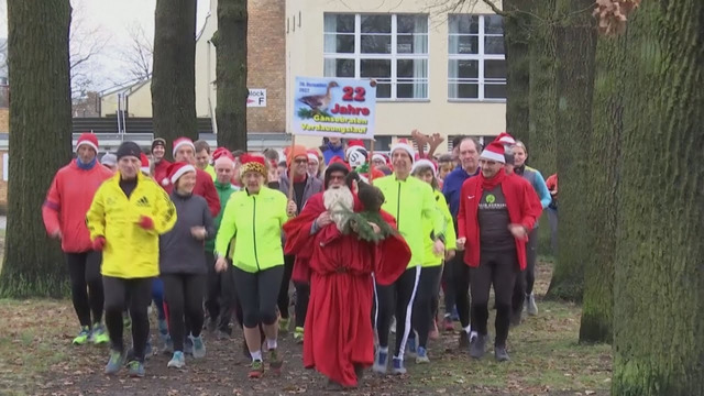 Немцы пробежались после Рождества, чтобы сбросить калории