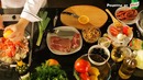 Рагу из свинины и колбасы с горохом нут