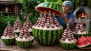 Rice & Beef Stuffed Watermelon | Rustic Village Recipe