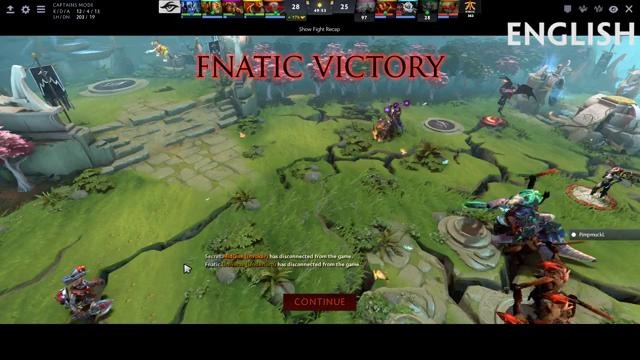 All casters reactions — fnatic vs secret comeback
