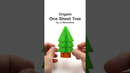 ONE SHEET ORIGAMI TREE #shorts
