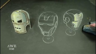 Iron Man 3D Chalk Art