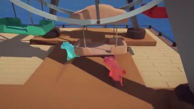 Gang beasts! сломали грузовики! (брейн и даша)