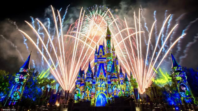 2025 Disney World Magic Kingdom Christmas Fireworks Show 12/24/25