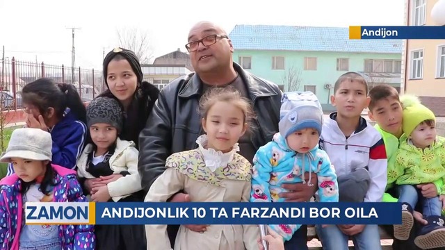 10 ta farzandni dunyoga keltirgan andijonlik qahramon ona