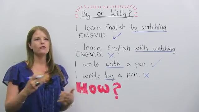 Learn English BY or WITH