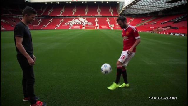 Juggling with Juan Mata at the adidas Manchester United launch