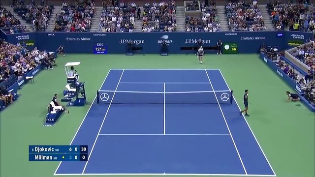 US Open 2018 Четвертьфинал Джокович – Миллман