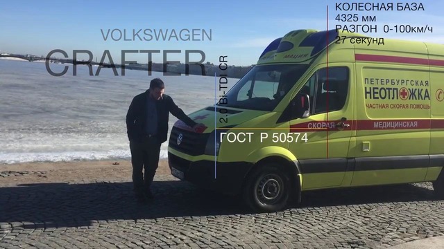 Карета скорой помощи реанимобиль Volkswagen crafter. Мужской разговор