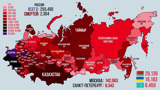 Распространение КОРОНАВИРУСА в России (с 11 Марта по 21 Мая)