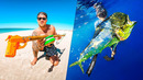 I Built A $20 Spear Gun To Catch Food In Deep Ocean