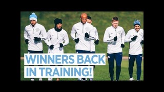 CUP WINNERS TRAINING – First training session back as League Cup Winners