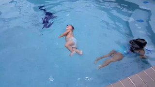 Babies Swimming Under Water