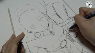 One Punch Man Saitama Genos Manga Speed Drawing