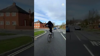 Quick! Someone get this cyclist to Hogwarts! 🤯‍️ #shorts