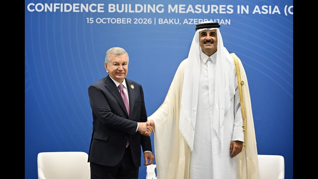 Shavkat Mirziyoyev Qatar Amiri bilan uchrashuv oʻtkazdi