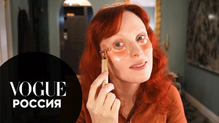 Карен Элсон показывает свой уход и макияж в медных тонах | Vogue Россия