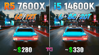 Ryzen 5 7600X vs Core i5 14600K – Test in 10 Games