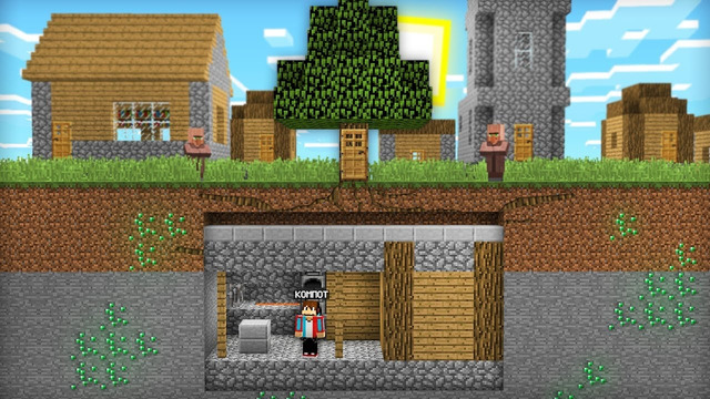 ЗАЧЕМ Я СПРЯТАЛ СВОЙ ДОМ ПОД ДЕРЕВОМ В МАЙНКРАФТ 100% ТРОЛЛИНГ ЛОВУШКА MINECRAFT КОМПОТ