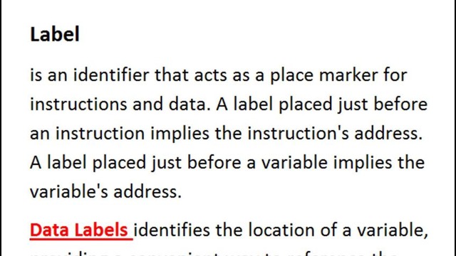 Assembly Language Programming Tutorial – 11 – Instructions – Labels – YouTube
