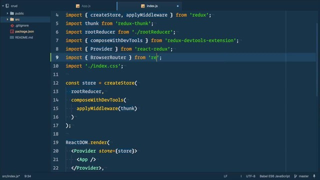 CRUD with Redux #02. React Router v.4 and Index Page
