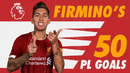 Roberto Firmino’s 50 Premier League goals