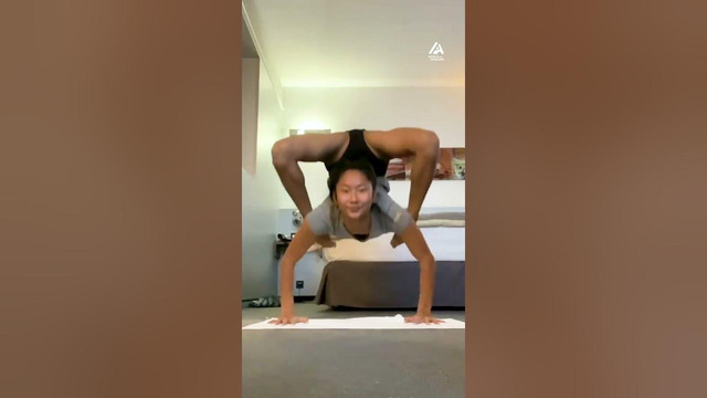 Woman Performs Flexible Contortion and Balancing Acts