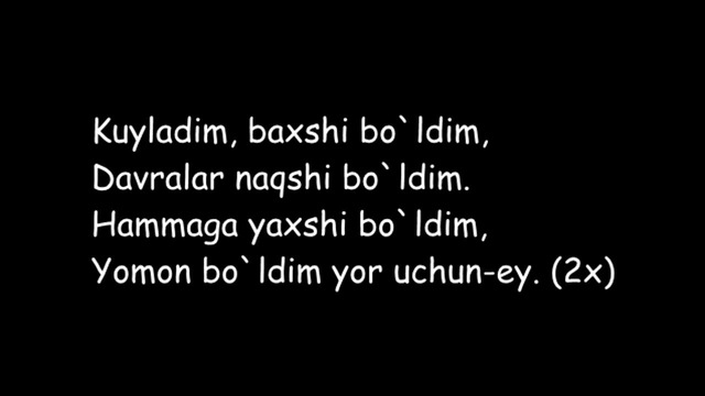 O’lmas Olloberganov – Yomon bo’ldim (Текст/Lyrics)