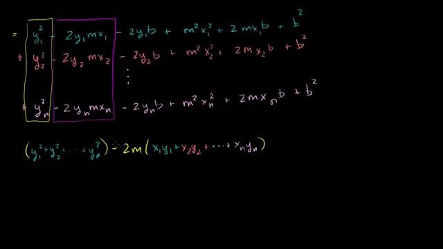 17. Proof (Part 1) Minimizing Squared Error to Regression Line