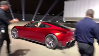 Tesla Roadster launching from zero