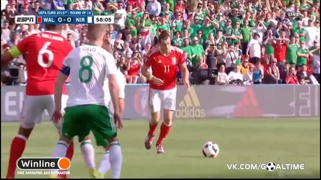 Уэльс – Северная Ирландия | Чемпионат Европы 2016 | 1/8 финала | Обзор матча