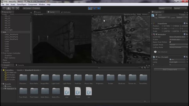 Unity3d (Обучение Урок 14 – полоса здоровья и мерц. света C#)